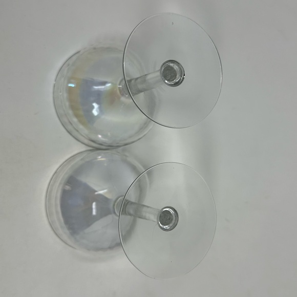 Vintage Rainbow Iridescent Glass Dessert Sorbet Cup Wine Goblet A2 - Picture 4 of 4